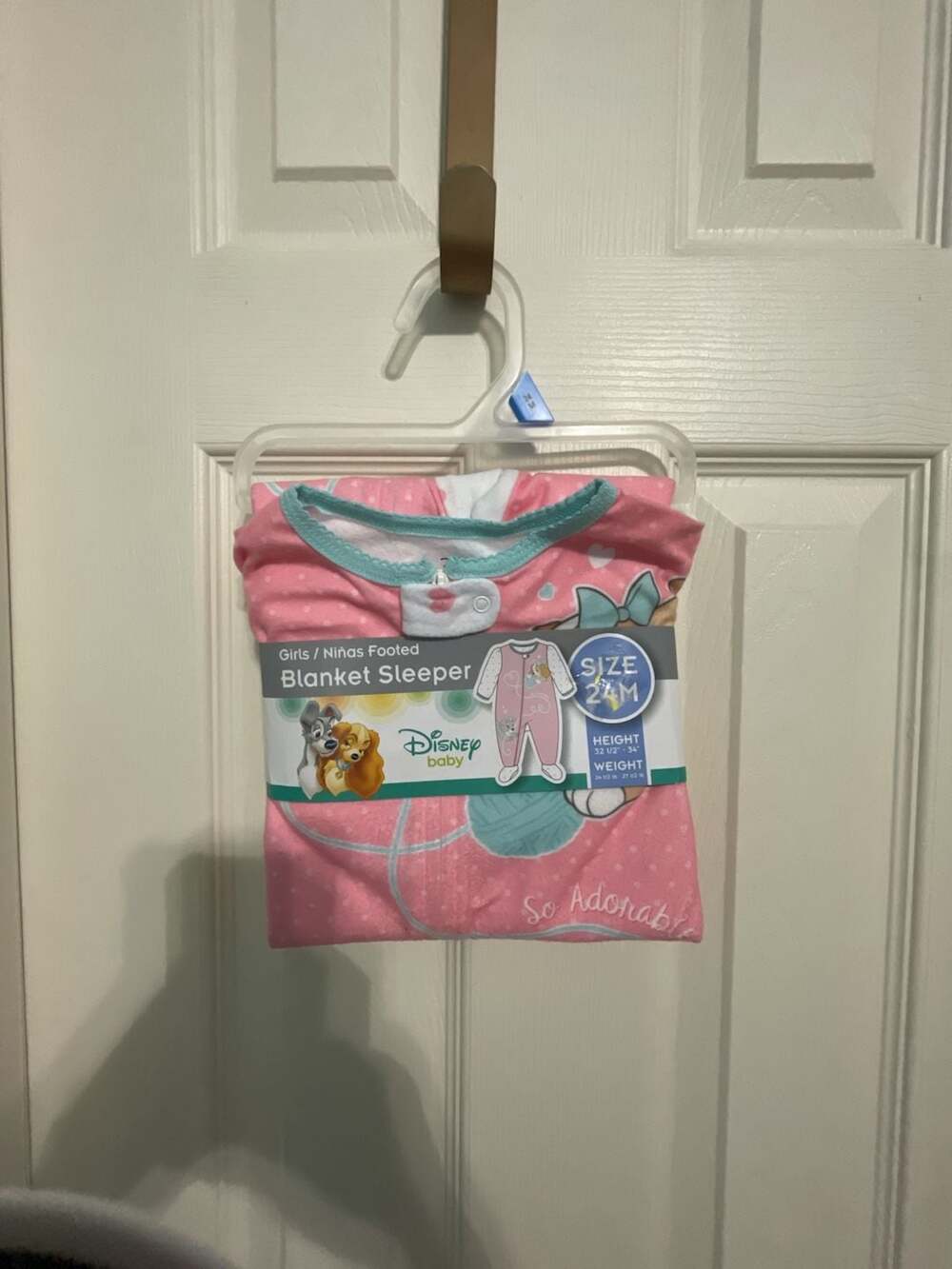 Disney Baby Girls Lady and the Tramp Footed Blanket Sleeper Size 24M